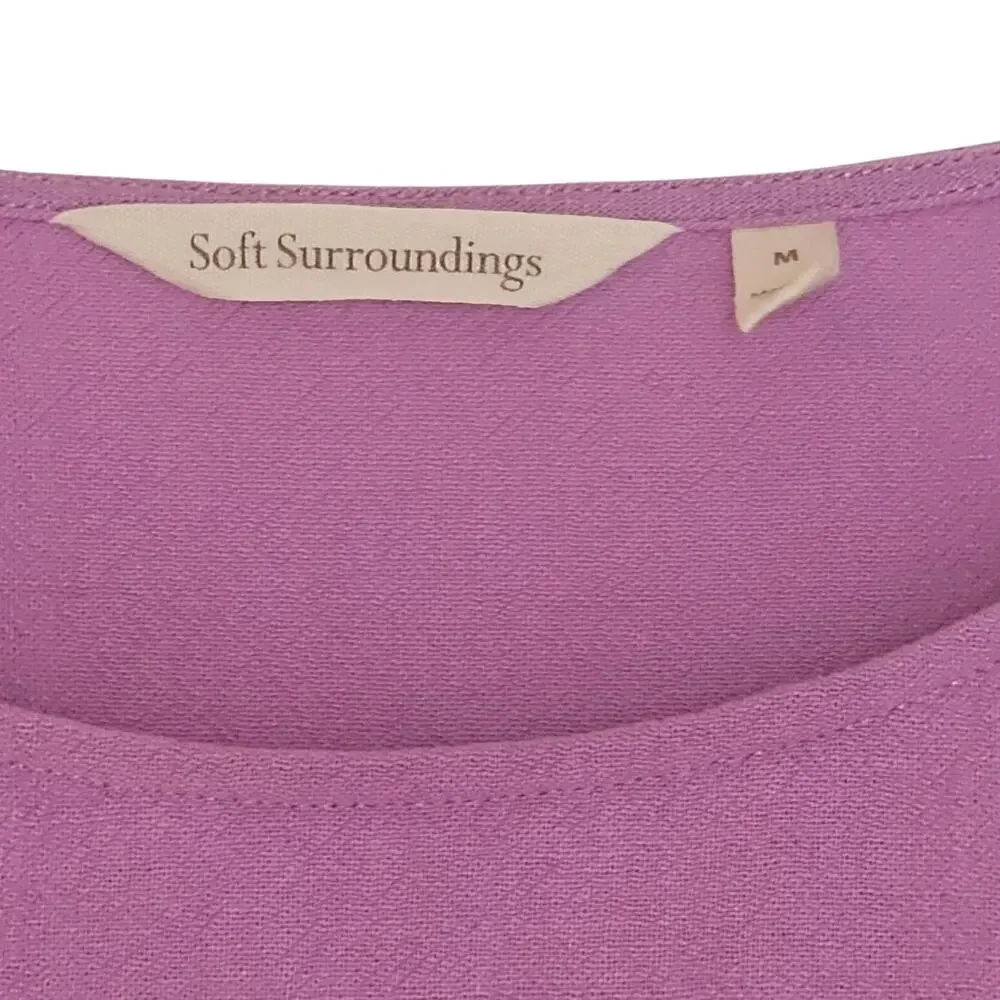 Soft Surroundings Orchid Purple Carpe Diem Cotton Gauze Lightweight Summer Dress